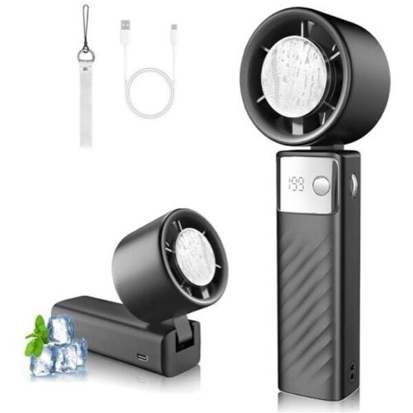 ハンディファン 冷却プレート 携帯扇風機 強力送風 長時間稼働 充電式