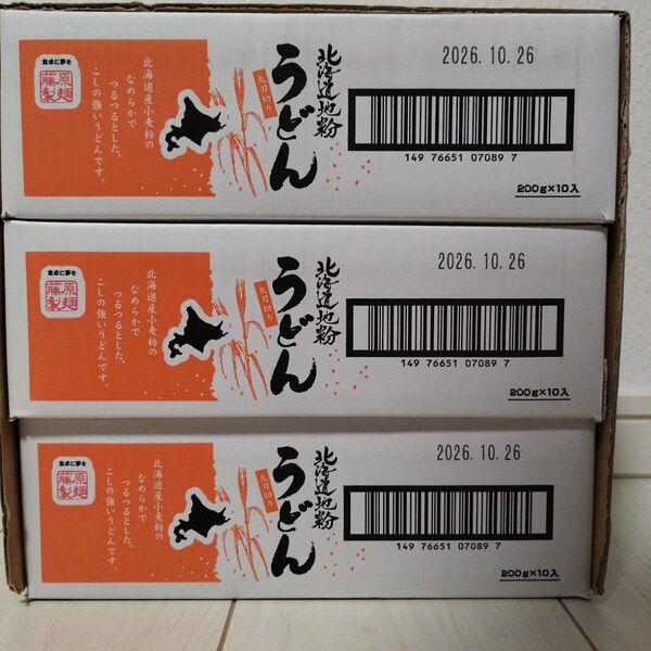 北海道 藤原製麺 乾麺3箱セット 1箱10袋入り うどん