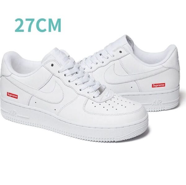 27cm 新品 Supreme Nike Air Force 1 Low White ナイキ シュプリーム エアフォース1 白
