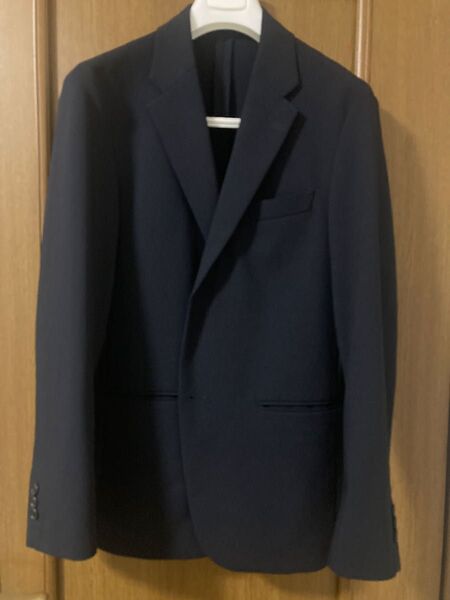 【美品】ユニクロ 感動ジャケットウールライク ネイビー Mサイズ
