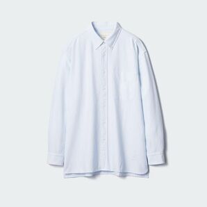 【新品】ユニクロ×JWアンダーソン オックスフォードオーバーサイズシャツ Mブルー