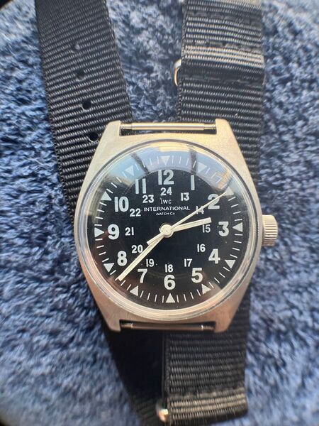 ベトナム IWC 軍用時計 手巻き レトロ ミリタリーウォッチ シンプル アンティーク