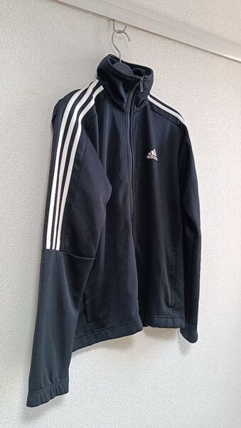 adidas ブラック ジップアップジャージ 上下セット Мサイズ