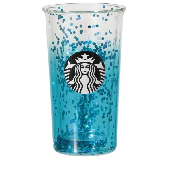 スタバ ダブルウォール耐熱グラス ターコイズグラデーション355ml スターバックス ステンレスタンブラー タンブラー