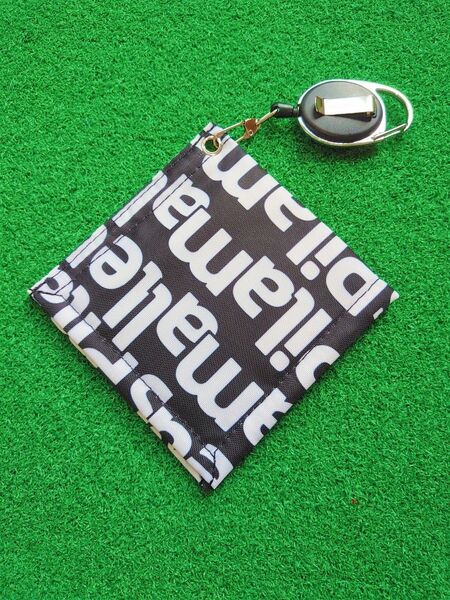 ゴルフ ボールクリーナー クラブ拭き ボール拭き ハンギングタオル クリーナー 英字 おしゃれ