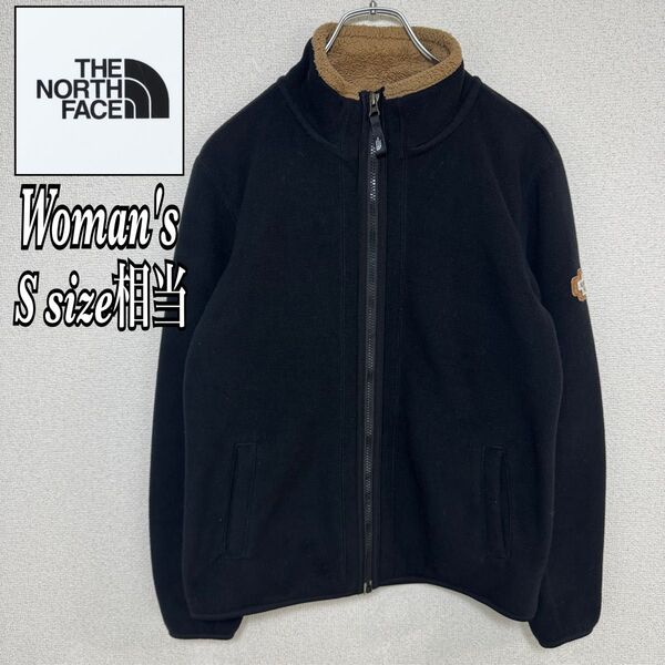 THE NORTH FACE ノースフェイス ホワイトレーベル ボア フリースジャケット ネイビー ブラウン Sサイズ相当
