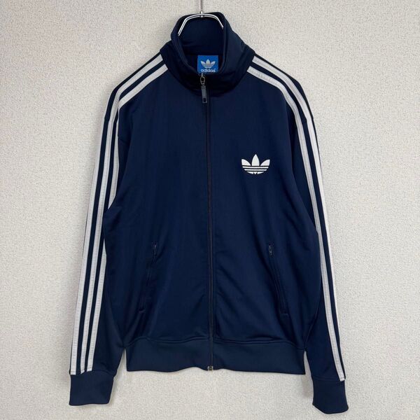 adidas アディダス トラックジャケット ジャージ ファイヤーバード トレフォイル ネイビー メンズ Mサイズ