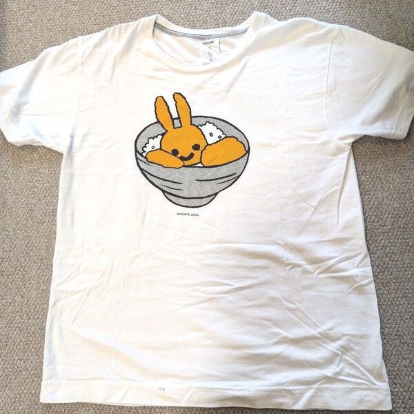 CUNE キューン 新潟Tシャツ 味噌カツ丼 バックプリントあり Мサイズ 白