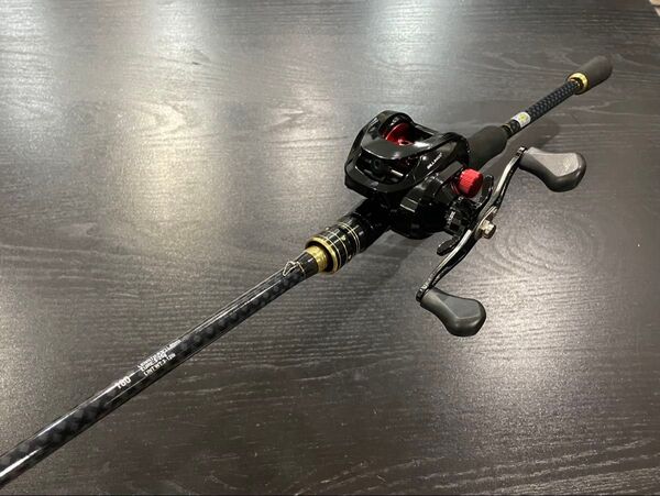 釣りセットバス釣り・2ピースベイトロッド(180㌢)ML & ベイトリール(左ハンドル)&フロロカーボンライン14ポンド100m