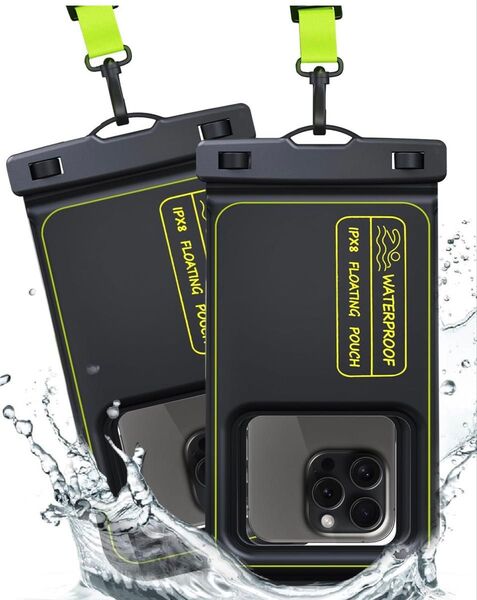 【2枚セット・IPX8防水】 スマホ 防水ケース iPhone/Android対応 7インチ以内 水中撮影