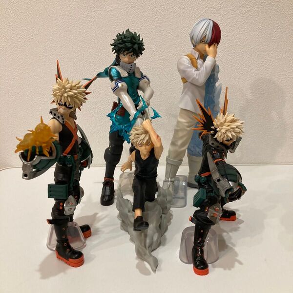僕のヒーローアカデミア フィギュア 5体 まとめ売り 緑谷 爆豪 轟 ヒロアカ 一番くじ プライズ