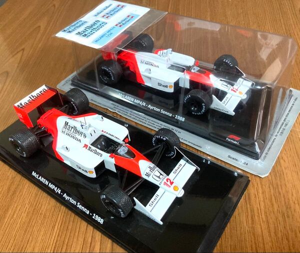 McLaren MP4/4 Ayrton Senna 1/24 2台セット F1ビッグスケールデアゴスティーニ