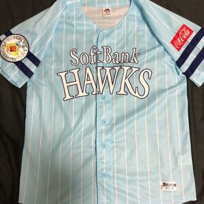 ソフトバンクホークス 鷹の祭典 ユニフォーム 2019 水色 Majestic Lサイズ