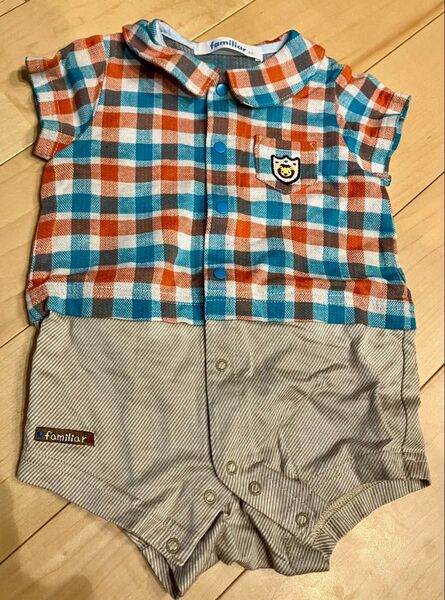 【美品】ファミリアfamiliar ロンパース ベビー60サイズ ☆綿100%