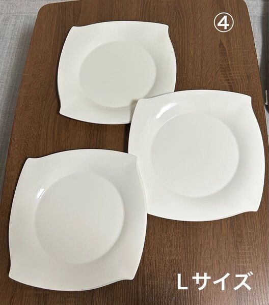 NARUMI ナルミ FORTE フォルテ 大皿 スクエアプレート ホワイト 洋食器 3枚セット 白 ボーンチャイナ 食洗機対応