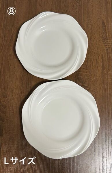 NARUMI ナルミ プレート 大皿 洋食器 白 パスタ カレー 2枚セット ボーンチャイナ 食洗機対応 プロ仕様 ウェーブ