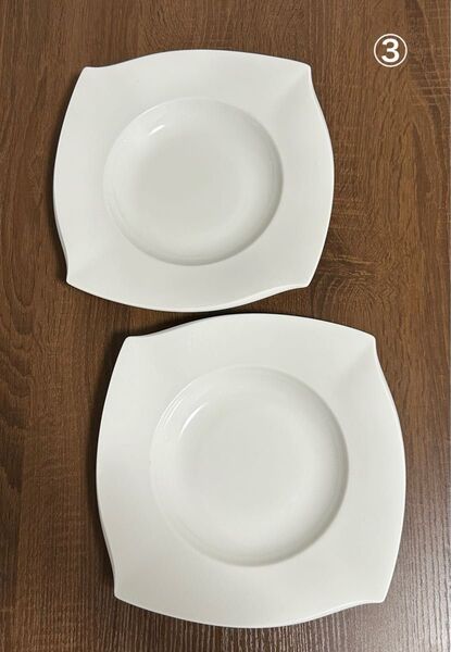 NARUMI ナルミ FORTE フォルテ 大皿 スクエアプレート ホワイト 洋食器 2枚セット 白 ボーンチャイナ 食洗機対応