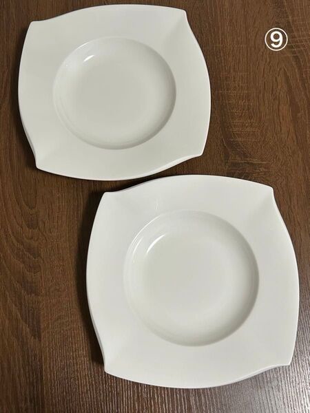 NARUMI ナルミ FORTE フォルテ 大皿 スクエアプレート ホワイト 洋食器 2枚セット 白 ボーンチャイナ 食洗機対応