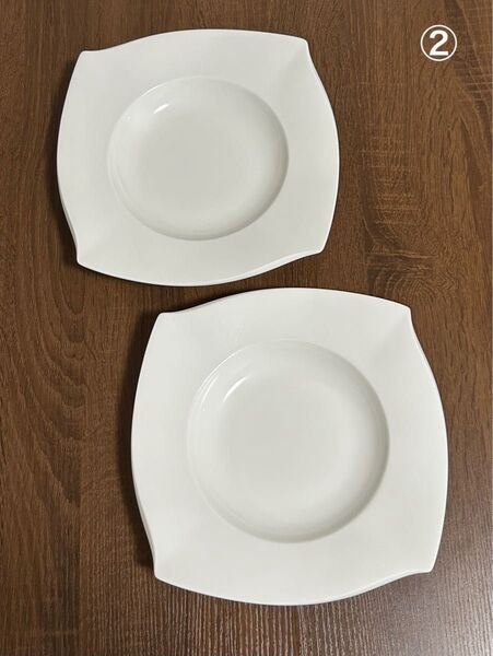 NARUMI ナルミ FORTE フォルテ 大皿 スクエアプレート ホワイト 洋食器 2枚セット 白 ボーンチャイナ 食洗機対応