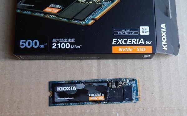 KIOXIA EXCERIA G2 SSD-CK500N3G2/N SSD 500GB NVMe Type 2280 TLC 内蔵