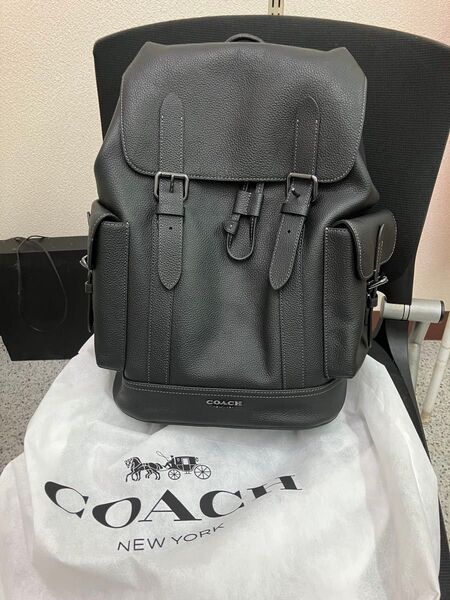 COACH ブラック レザー バックパック リュック 新品 コーチ