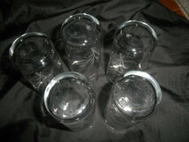 @@Asahi 　BEER　アサヒビール　グラス　麦補のデザイン　5個　懐かしの当時もの　コレクション　マニア_画像7