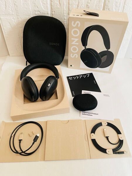 Sonos Ace 美品 箱、付属品完備 ソノス ワイヤレスヘッドホン ブラック