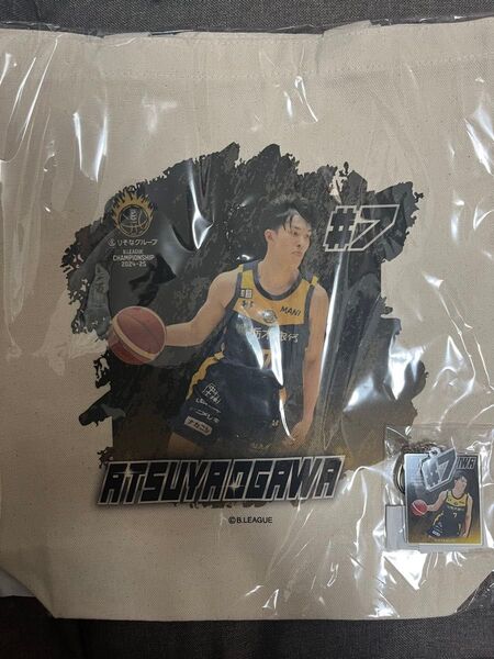 B.LEAGUE 宇都宮BREX 小川敦也選手のグッズセットです。トートバッグとアクリルキーホルダーの2個セット