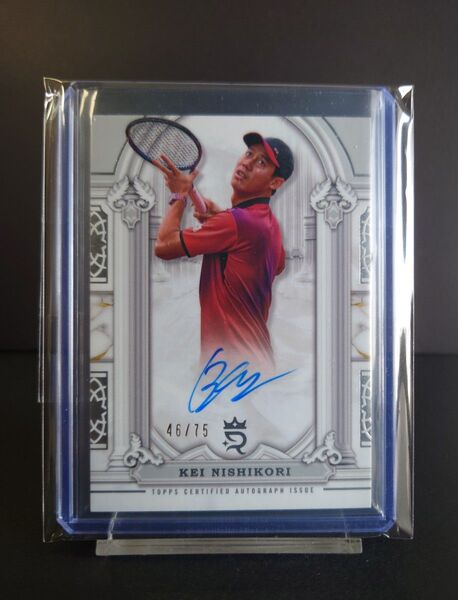 錦織圭 直筆サイン 漢字 auto Topps Tennis Royalty collection オンカードサイン 75シリ