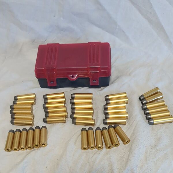 東京マルイ エアリボルバー SAA.45用 スペアカートリッジ 47個 大量まとめてセット 実物弾薬ケース付き