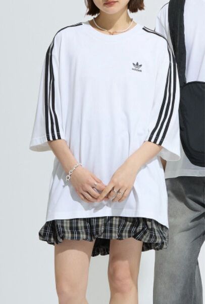 アディカラー オーバーサイズTシャツ / アディダスオリジナルス adidas Originals 半袖Tシャツ ホワイト