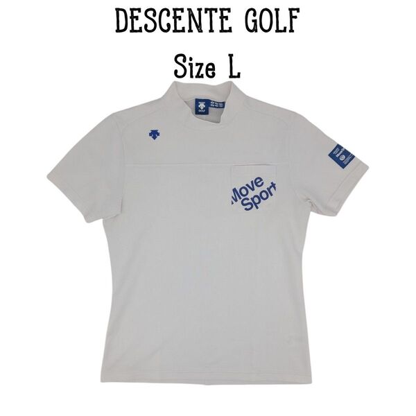 DESCENTE GOLF デサントゴルフ モックネック 半袖シャツ Lサイズ