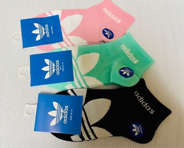 新品 adidas アディダス 靴下 ソックス 3足