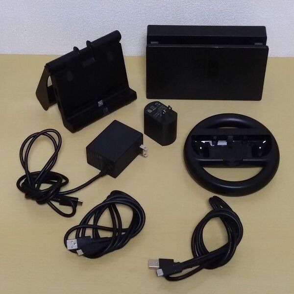 【中古 7点セット】 ニンテンドー スイッチ ドック ACアダプター USBケーブル ハンドル 等 Switch 任天堂