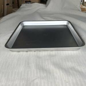  angle serving tray tray unusual made of metal 30×30×2.2cm light weight silver group color ho ksei day light made V^ made in Japan unused 