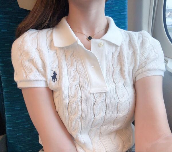 ポロラルフローレン ケーブルニット半袖 POLO RALPH LAUREN