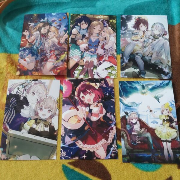 全6種類【傷有り】メモリアルポストカード レスレリアーナのアトリエ 1.5周年記念くじ