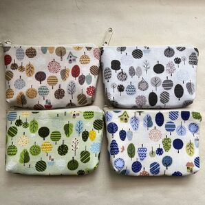 ☆カードサイズポーチ☆《小さな森のおうち》アソート4色セット