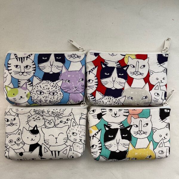 ☆カードサイズポーチ☆《にゃんこみっくす》アソート4色セット