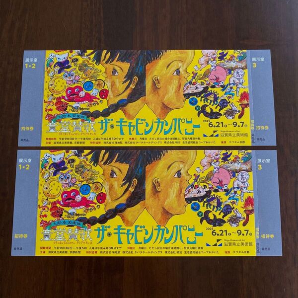 ザ・キャビンカンパニー 滋賀県立美術館 大絵本美術展 招待券2枚