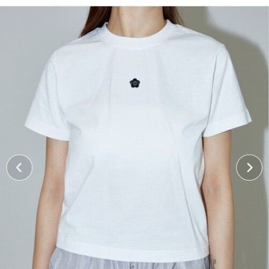 最終価格!MARY QUANT × PUBLUX/マリークワント ワンポイント 刺繍 ロゴTシャツ 限定展開 マリクワ