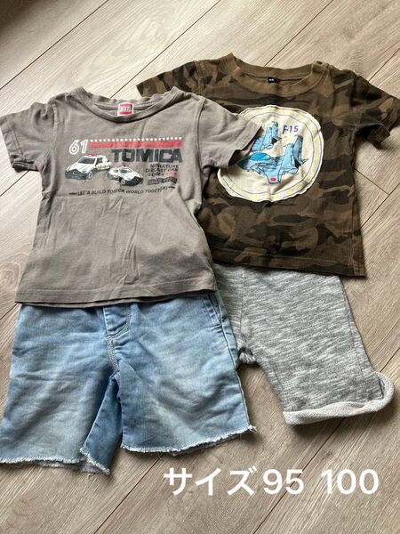 半袖Tシャツ ハーフパンツ トップス 半ズボン 子供服 まとめ売り男の子 95〜100