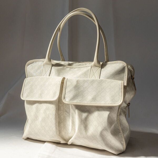 GHERARDINI ゲラルディーニ トートバッグ ハンドバッグ ソフティ 総柄 ホワイト系
