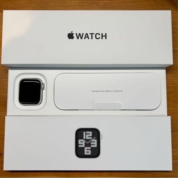 Apple Watch SE 第2世代 40mm シルバーアルミニウムケースとストームブルースポーツバンド M/L