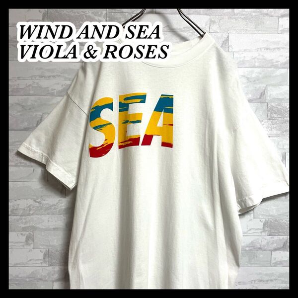 【WIND AND SEA】ウィンダンシー VIOLA & ROSES トロピカル メンズ 半袖Tシャツ アメリカ製 Lサイズ