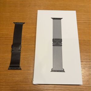 アップルウォッチ 純正チタニウムミラネーゼループ ブラック S 49mm Apple
