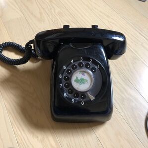 レトロ 黒電話 ダイヤル ブラック インテリア 日本電信電話公社 電話機 昭和 ビンテージ アンティーク