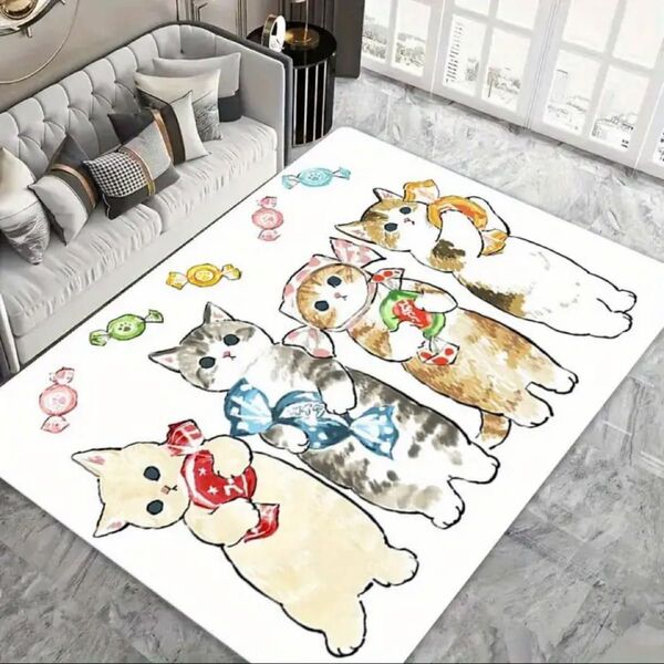 猫 キャット キャンディ ラグマット モフサンド フロアマット インテリア 160cm 120cm 未開封 大きい 大判