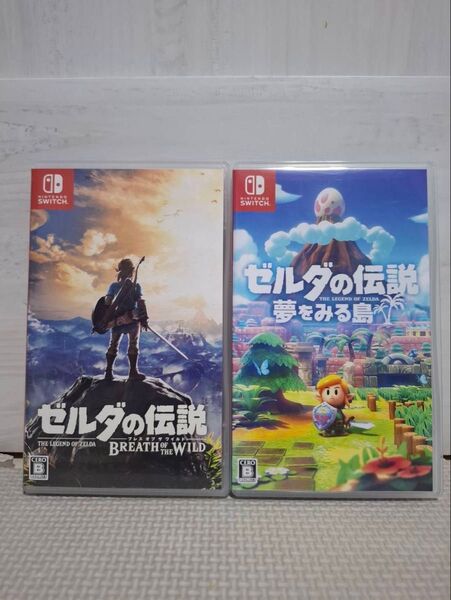 Switchソフト 2個セット ゼルダの伝説 ブレスオブザワイルド 夢をみる島