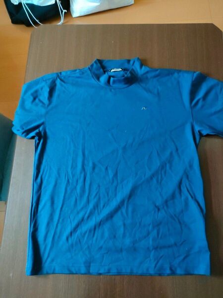 J.LINDEBERG ジェイリンドバーグハイネックTシャツ メンズ ブルー ゴルフウェア